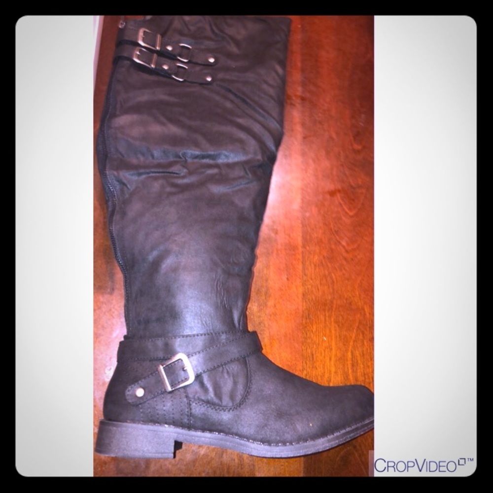 Ride around faux Leather Boots